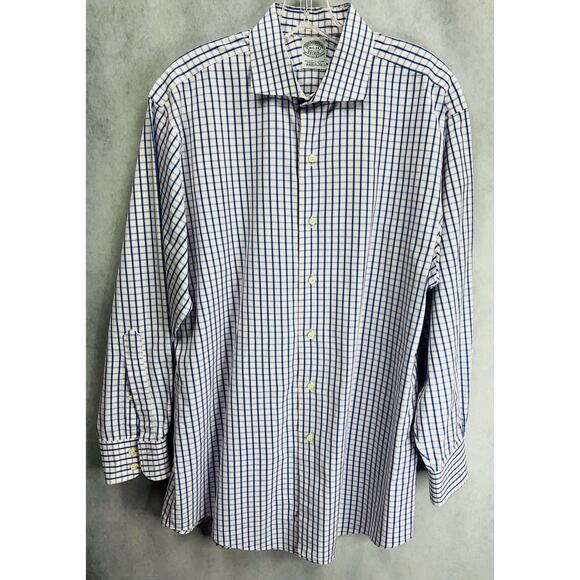 Brooks Brothers Mens Bottom Down Shirt All Egyptian Cotton Made In USA Size 16.5 - Picture 1 of 5